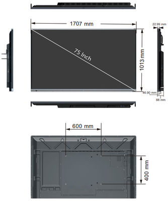 H6Cは75インチ スマートな板UHD 20ポイント タッチ画面の相互パネルOEMの工場を