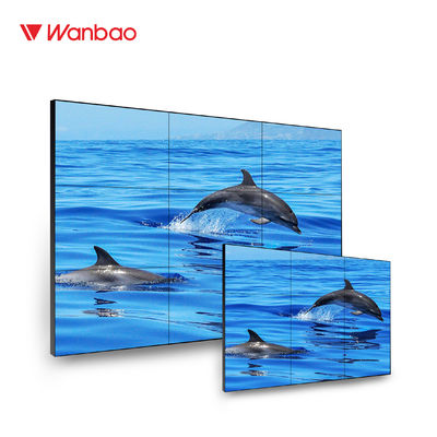55&quot;はLcdのLEDのバックライトが付いている狭い斜面5.3mmが付いているビデオ ウォール・ディスプレイをしました