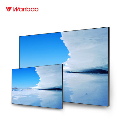 55&quot;はLcdのLEDのバックライトが付いている狭い斜面5.3mmが付いているビデオ ウォール・ディスプレイをしました