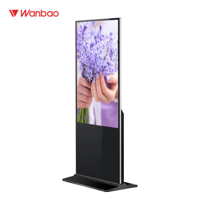 細いボディ屋内独立の理性的な相互タッチ画面の表示キオスク65"